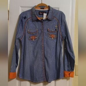 Roar Women's button down shirt Size XL